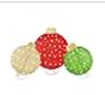 Lighted Christmas Ornament Balls — Trio